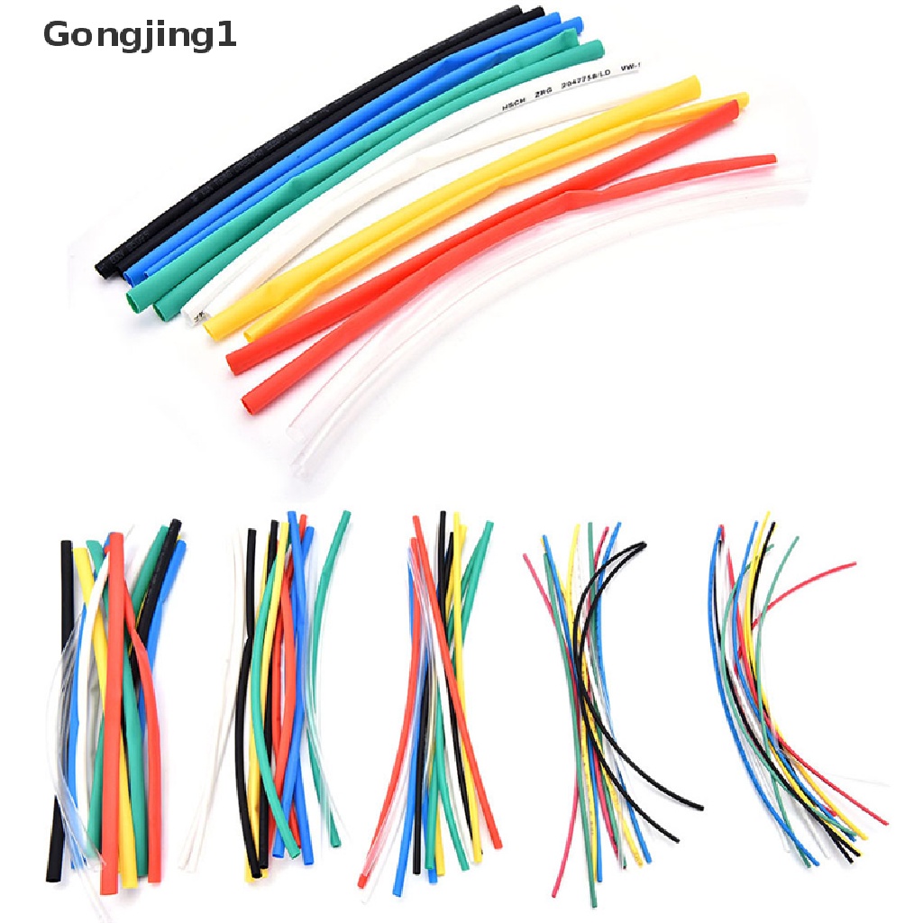 Gongjing1 70pcs Tabung Pembungkus Kabel 2: 1 8 Ukuran