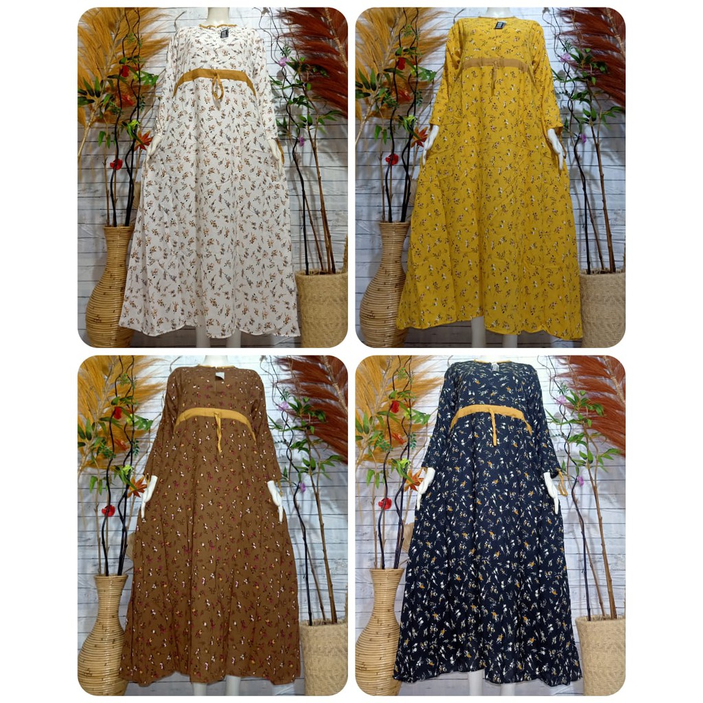 LANGSUNG KIRIM gamis monalisa melaty / gamis pinggang serut /gamis terbaru