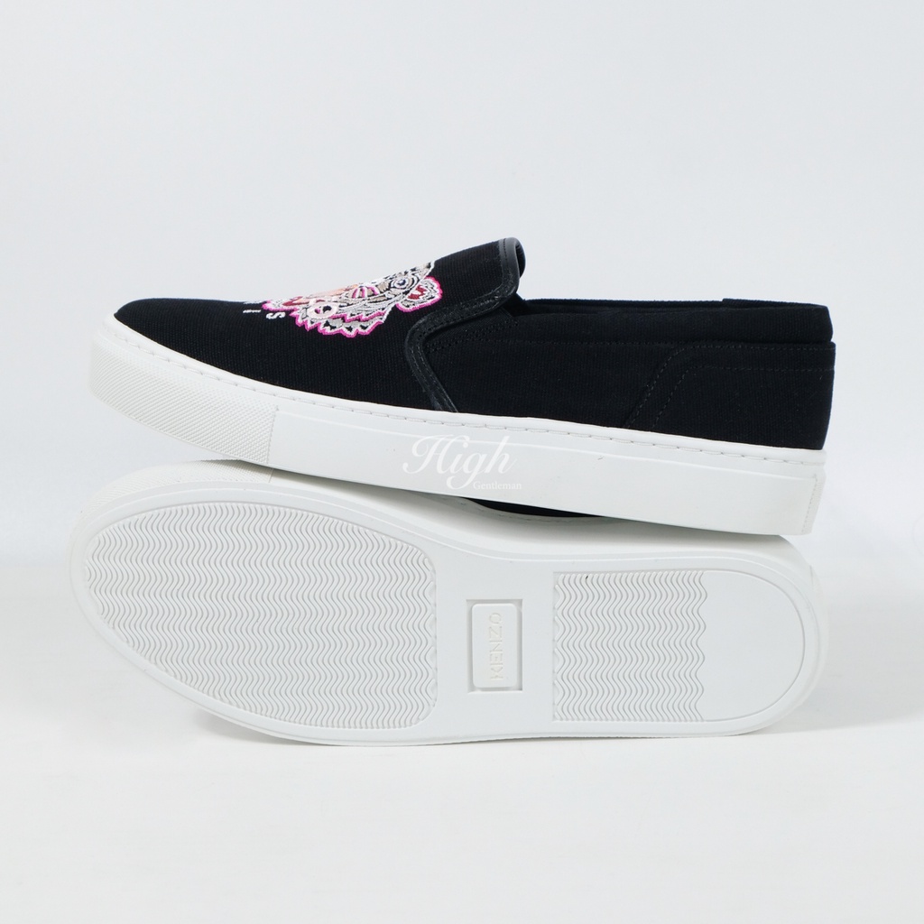 Knz Women FW22 Tiger K-Skate Slip-on Sneakers Black 100% Original