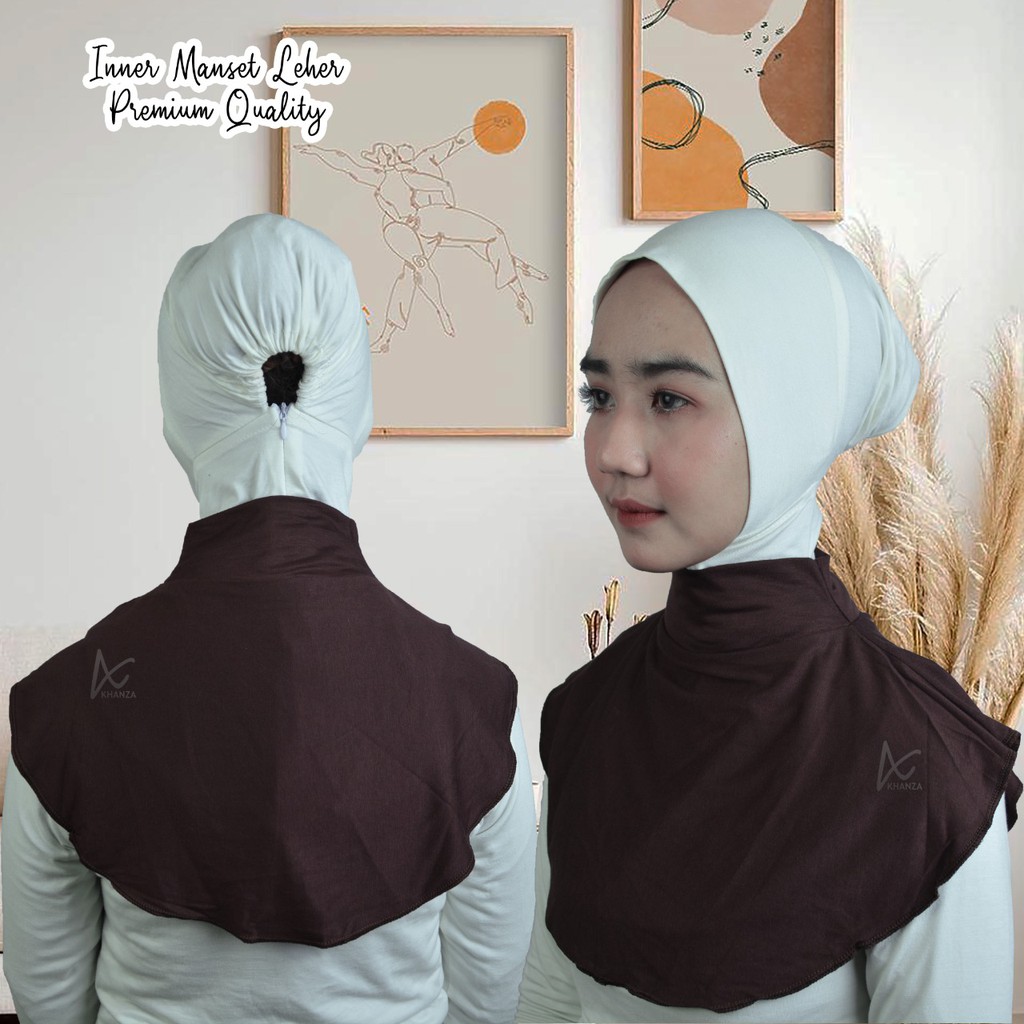 Manset Leher bahan Rayon Premium Iner Dada Dalaman Hijab