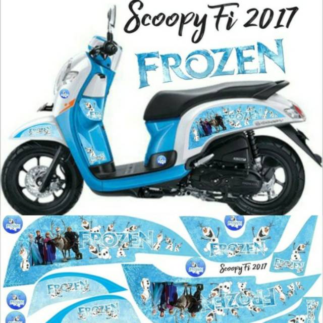 Stiker Scoopy Fi 2017 2018 Frozen