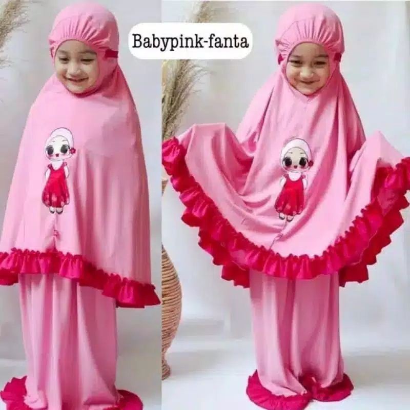 Mukena Anak Perempuan Motif Led Karakter Usia 3- 6 Tahun | Pakaian Jersey Mukenah Tanggung 4-5 Thn |Mungkena Muslim Sd Lucu |Mekena Bayi Tk Bts Premium