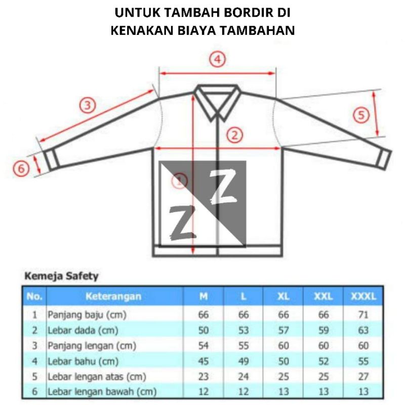 KEMEJA SERAGAM SAFETY KERJA TEHNIK LAPANGAN BAJU SAFETY LENGAN PANJANG TERMURAH