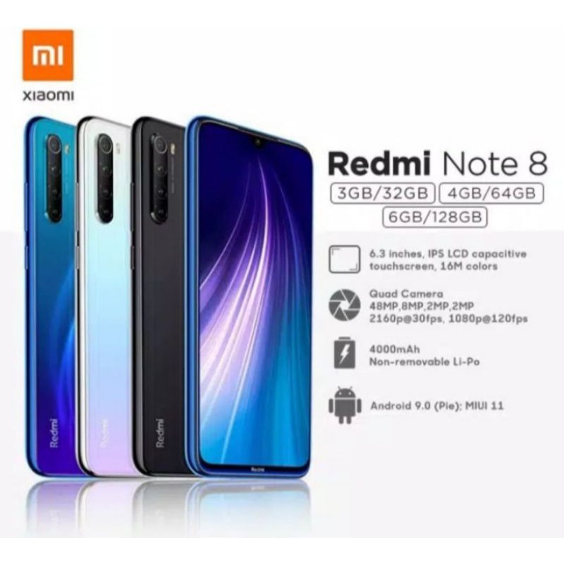 Redmi Note 8 RAM 4/64 6/128gb Garansi Resmi