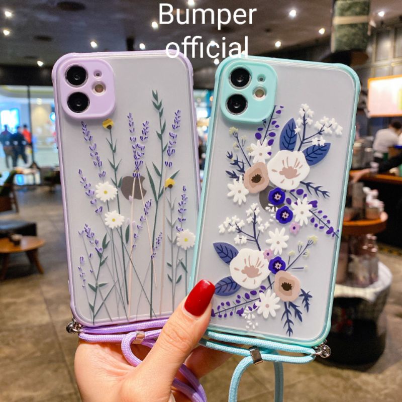 CASE SLING CHOICE GAMBAR BUNGA A10S A20S A10 A20 A50 A31 A51 J2PRIME A12 A02S C15 REALME 5 C17 XIOMI