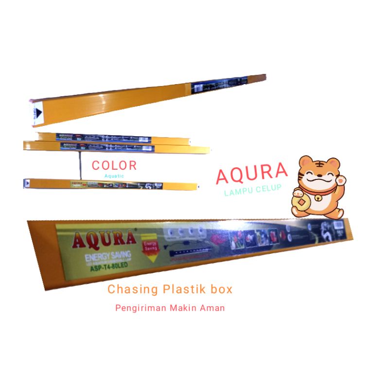 Lampu Celup AQURA ASP-T4-120LED BOX Plastik  Lampu Aquarium kolam(ada saklar on/off)
