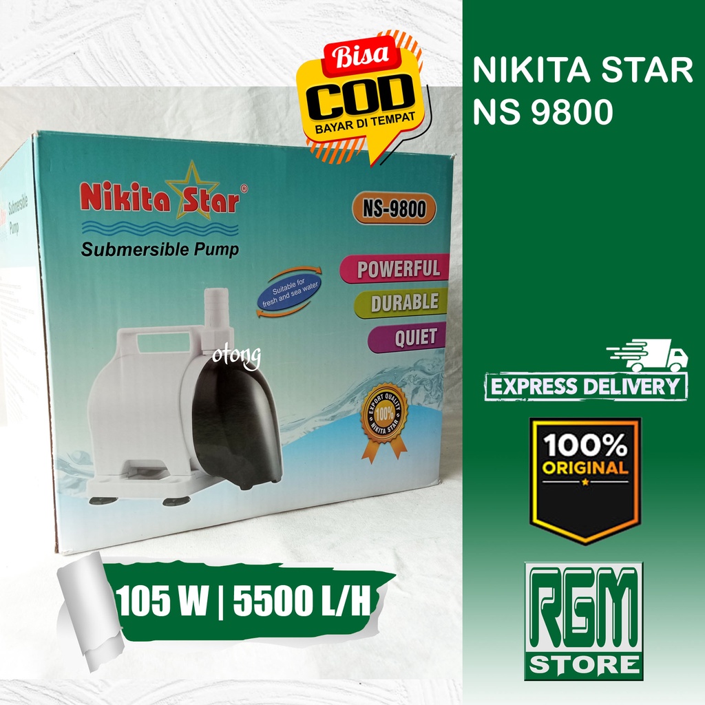 NIKITA STAR NS 9800 NS9800 MESIN POMPA KOLAM AQUARIUM HYDROPONIK