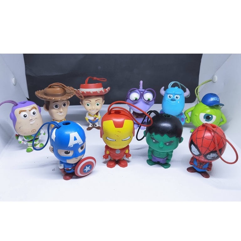 Mainan Hadiah Alfamart merchandise Gantungan Kunci Disney Pixar Toy Story Marvel Monster inc mcd Pre