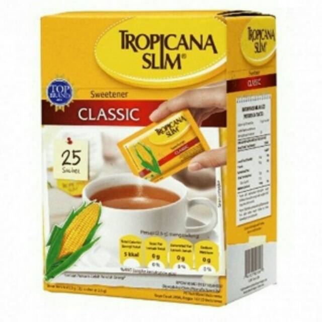 TROPICANA SLIM SWEETENER CLASSIC 25 SACHET - GULA