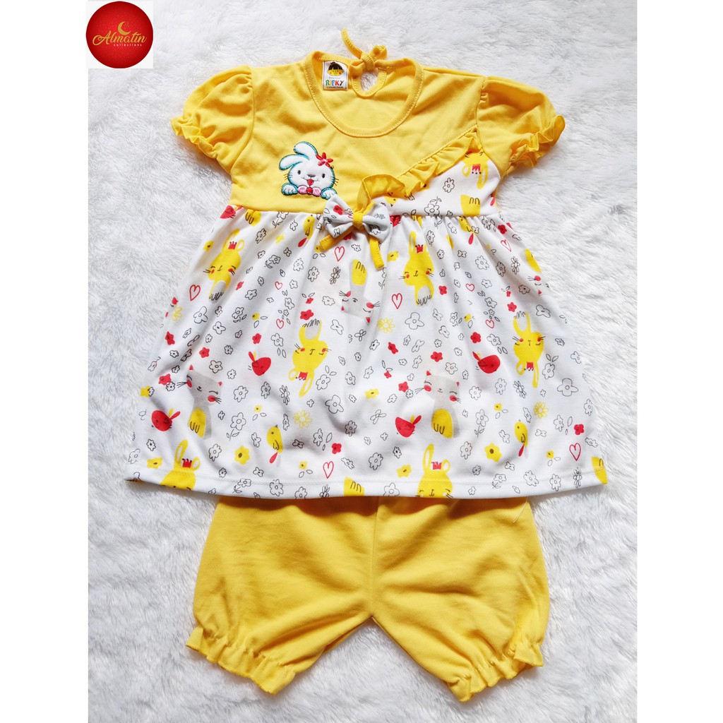 (Isi 3 Stel) Termurah Setelan Baju Bayi Perempuan / Dress Baju Bayi Perempuan / Baju Bayi Perempuan