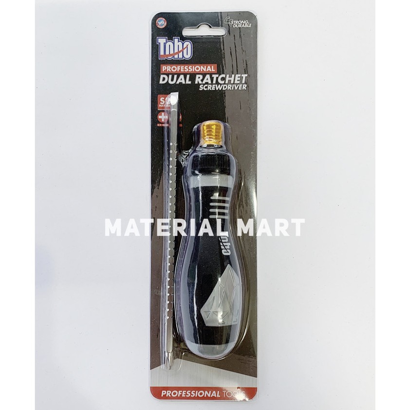 Obeng Bolak Balik Toho | Obeng 2 Way | Dual Ratchet Screwdriver ORI | Material Mart