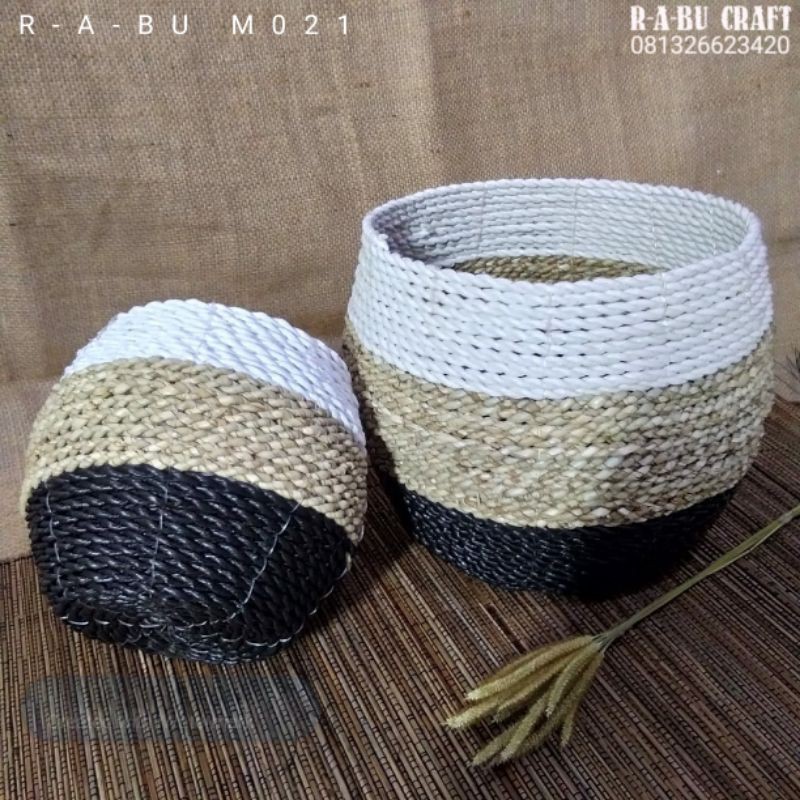 

Promo (M021) Seagrass Guci Set|Cover Pot|Laundry|Keranjang|Gift|Wadah|Tempat|Basket|Vas|Storage