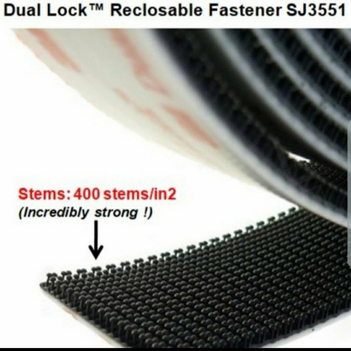 

Dijual 3M Dual Lock Reclosable Fastener Black 1 In 50 Cm Velcro Double Tape Trendi