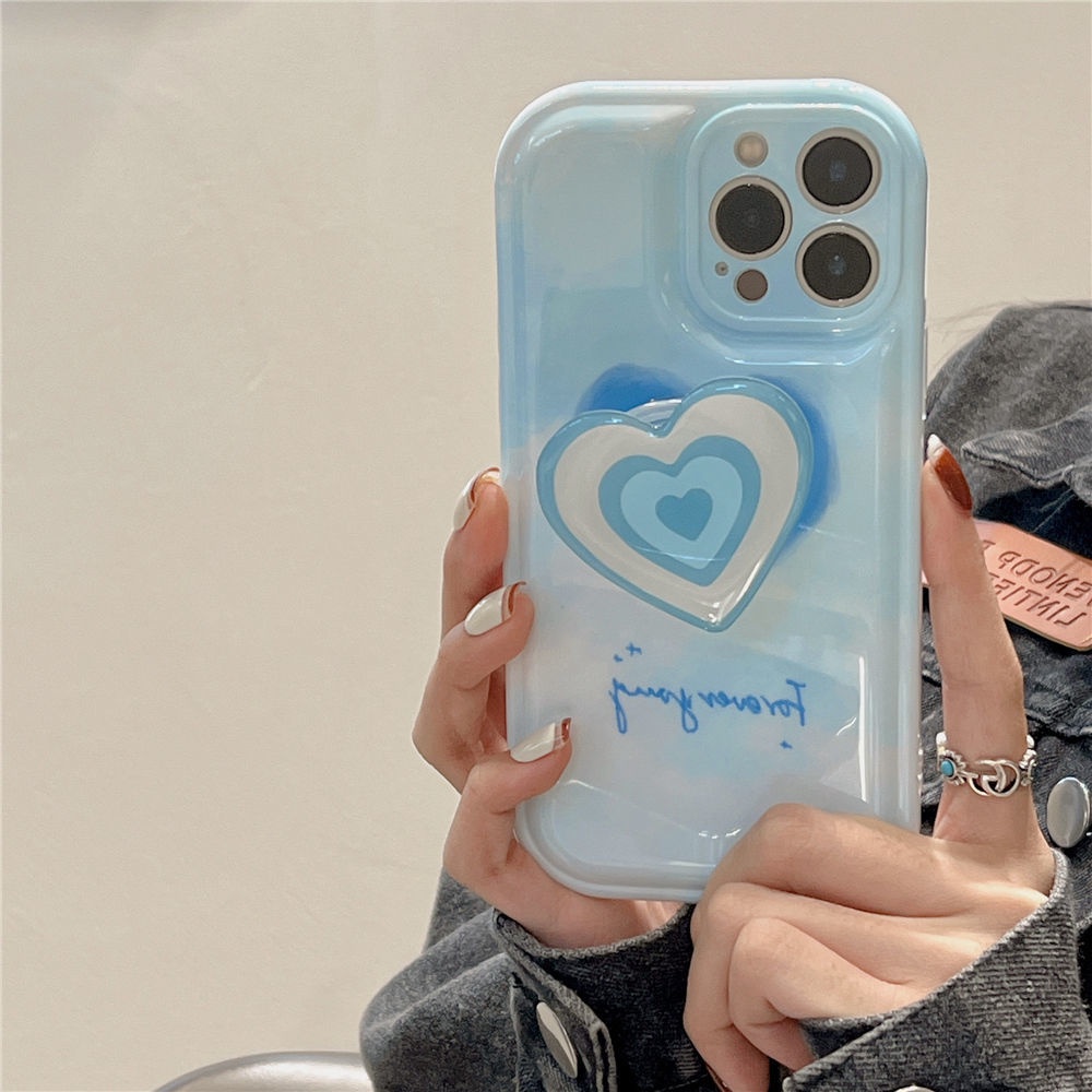 Casing Soft Case Silikon Motif Print Hati Untuk IPhone 12 13 11 Pro Max X Xs Max Xr 7 8 Plus Imnhj