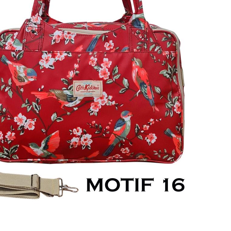 ➪ MOJI - Tas Selempang Wanita Motif Bunga / Tas Pakaian / Tas Mudik / Tas Olahraga / Travel Bag CK ☇