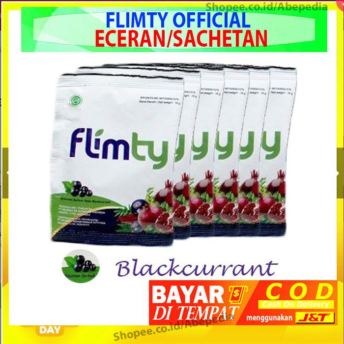 Flimty Fiber Herbal Detox Eceran Sachetan BPOM Penurun Berat Badan Pelangsing