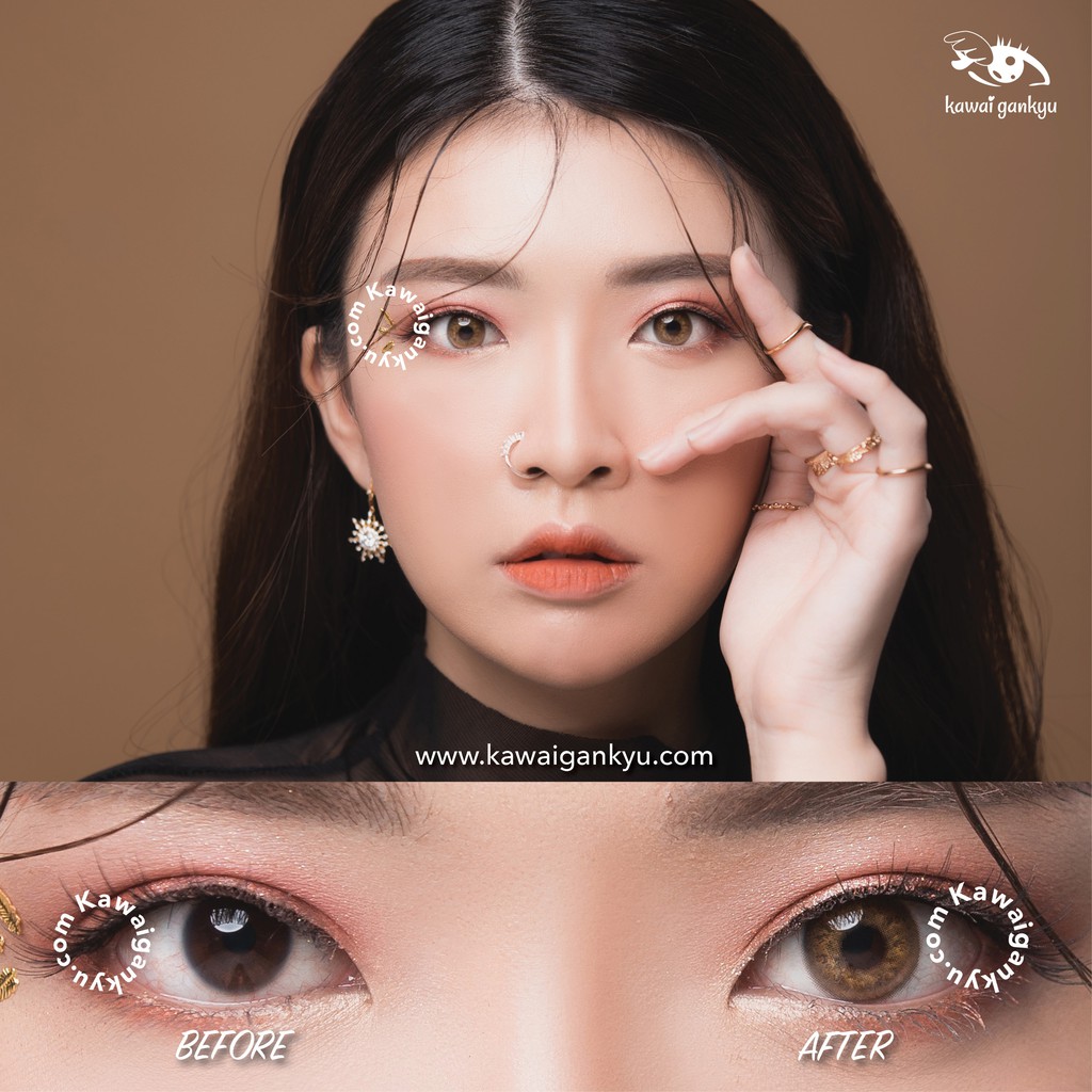 KawaiGankyu Softlens - Kitty Mini Sofia Brown (1botol)