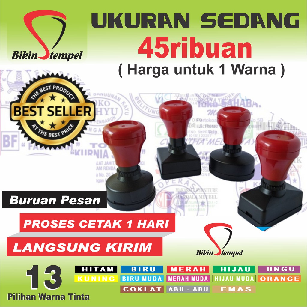 

Stempel custom warna tanpa bantalan I Stempel nama perusahaan I stempel otomatis