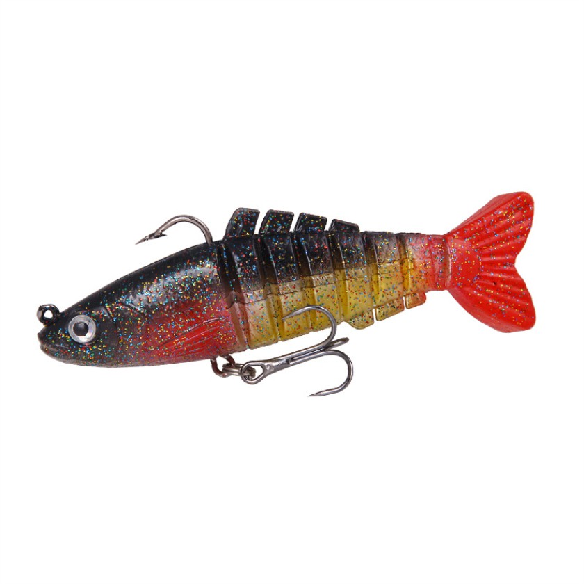 1Pcs Soft Fishing Lure Lifelike Jointed Minnow Umpan Pancing 9cm 17.5g Swimbait Ikan Bass Bait Kail