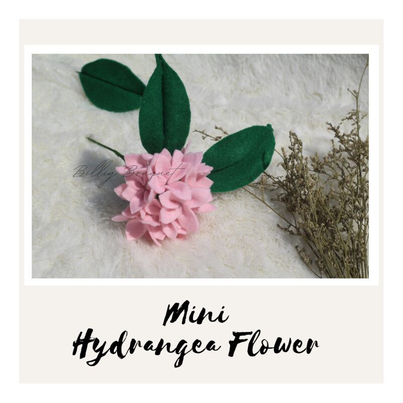[HYDRANGEA FLOWER] Mini Hydrangea Flower Flanel / Bunga Hydrangea Flanel