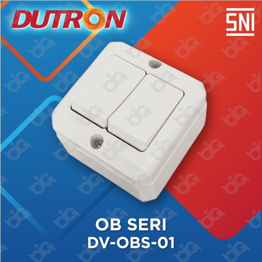 DUTRON Saklar Seri Outbow Saklar Double OB Tempel DV OBS 01 SNI