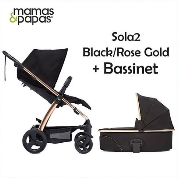 Stroller Mamas Papas Sola2 Rose Gold + Basinet