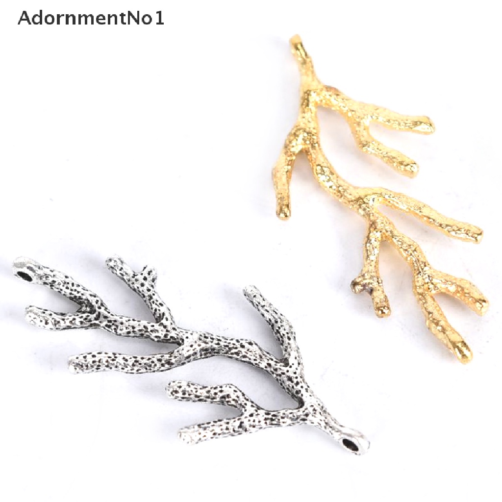 (AdornmentNo1) 10pcs / Set Liontin Bentuk Cabang Pohon Gaya Vintage Bahan Alloy Untuk Kerajinan Tangan DIY