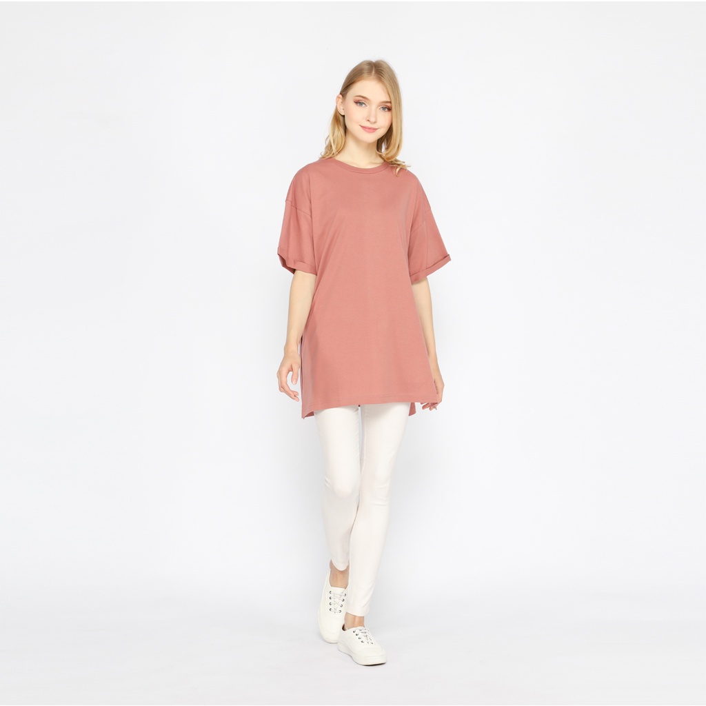 Elbow Kaos Oversize Wanita Basic Oversized Top