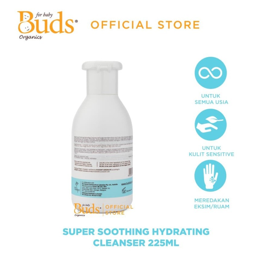 Makassar ! Buds Organics Super Soothing Hydrating Cleanser 225 ml