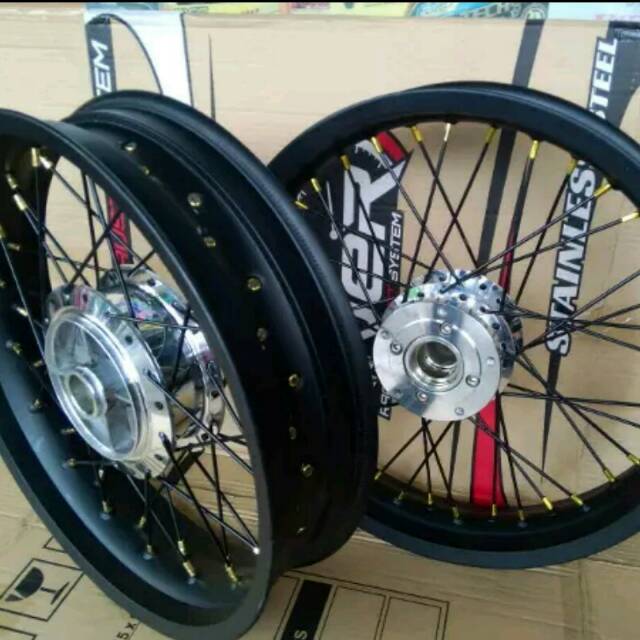 Velg Set Tapak Lebar Motor Vixion New Dan Vixion Lama Velg Merk Rossi Ukuran 250x17 350x17 Shopee Indonesia