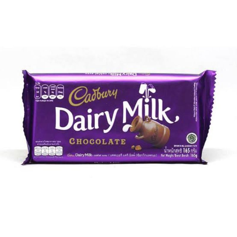 

COKLAT CADBURY DAIRY MILK CHOCOLATE 165g