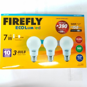 LED Bulb 7W FIREFLY Paket isi 3, Putih