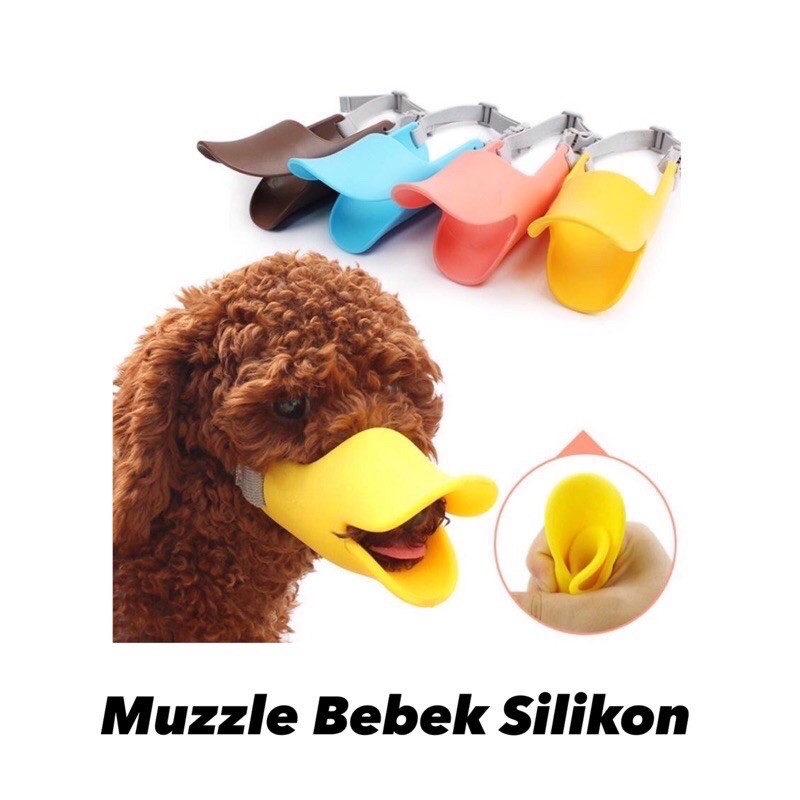 EXOTICGOODS MUZZLE ANJING BEBEK PENUTUP MULUT ANJING MODEL BEBEK BRANGUS ANJING BERANGUS ANTI GIGIT ANJING BEBEK