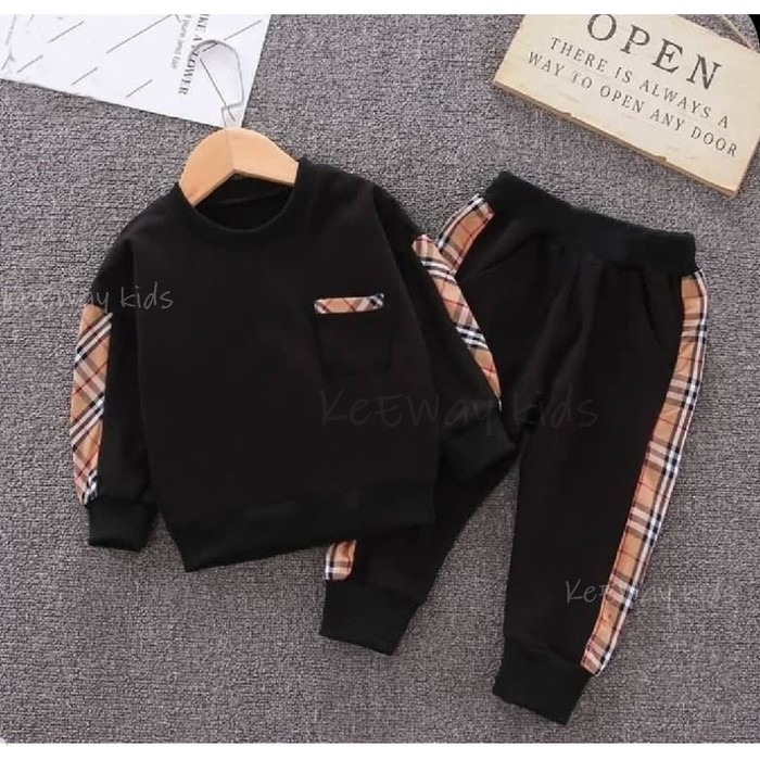 Setelan anak laki laki umur Bayi 1 2 3 4 5 6 tahun Motif Army Lengan Panjang Celana Panjang- Stelan 