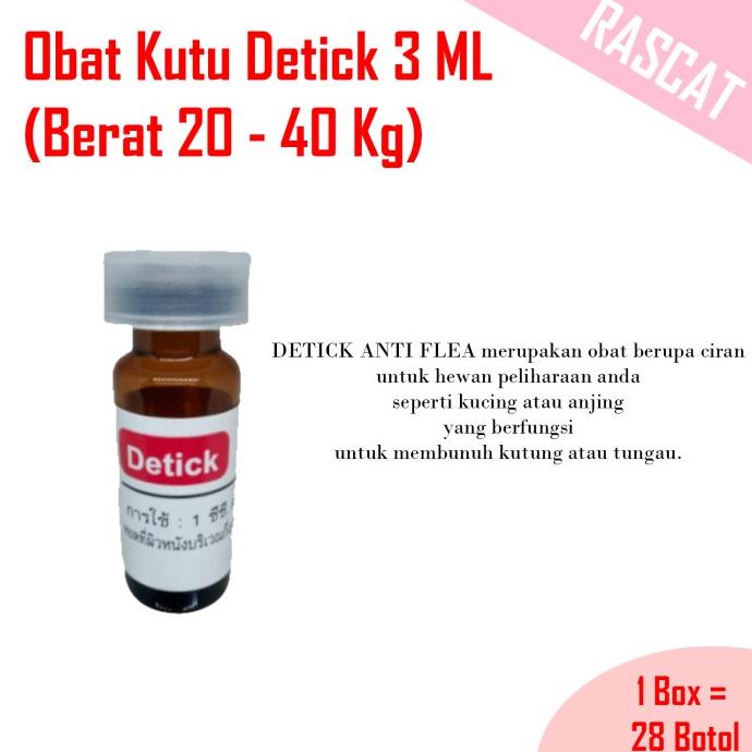 TERMURAH Obat Kutu Detick Kucing Anjing 3 ml (1 Box) Asli