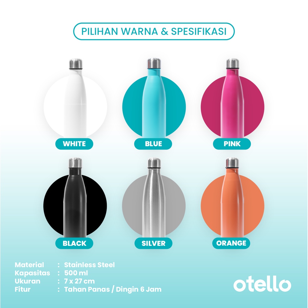Otello Berlin Custom Tumbler Termos Tumblr Bowling Vacuum Flask Stainless Steel Botol Minum Unik