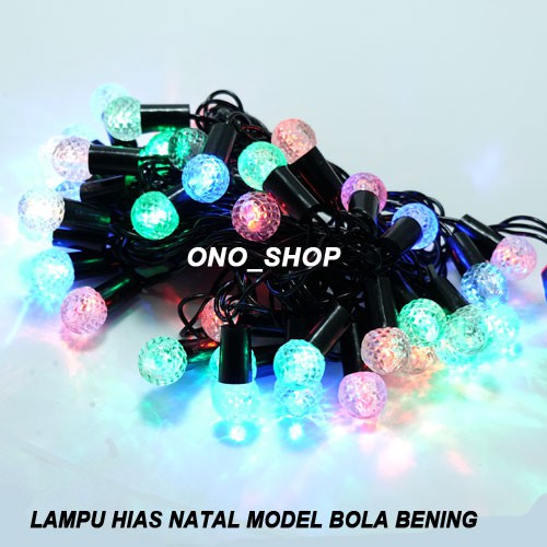 Lampu Hias Natal Model Bola Bening