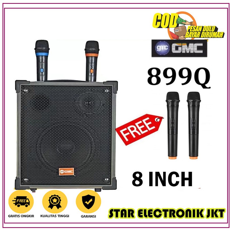 SPEAKER PORTABLE BLUETOOTH GMC-899Q 8inch I GMC-899P 8 inch