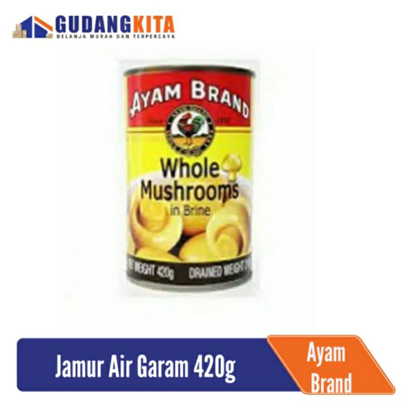 

Jamur Air Garam Kalengan Ayam Brand 420gr