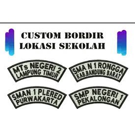 bordir badge lokasi sekolah