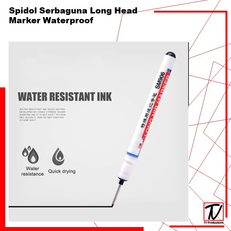 Spidol Serbaguna Long Head Marker Waterproof