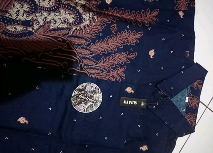 Kemeja Batik Lengan Panjang Slimfit Batik Pria Kemeja Formal Motif Manggar