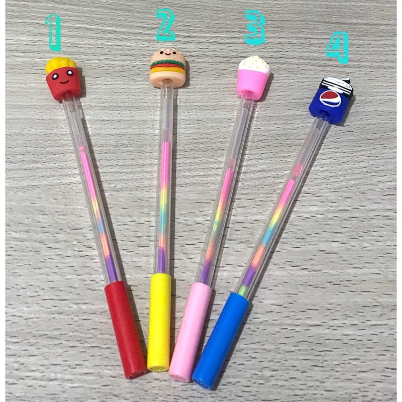 

Bolpen gel rainbow motif makanan