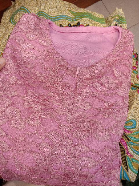 Zola_batik Couple Gamis Brokat Kamaratih Pink Series
