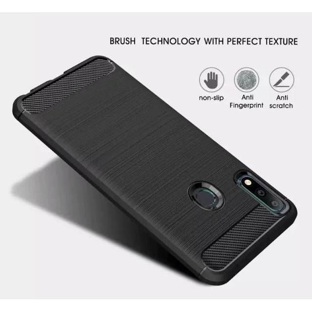 Ipaky Carbon Samsung A10s 6.2&quot; Soft Case Samsung A10s Slim Fit Carbon Samsung A10s A107 ANTI MELAR