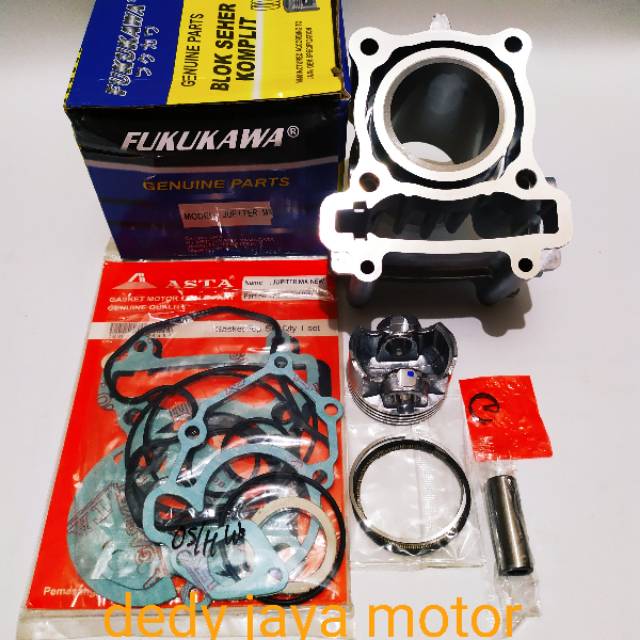 Blok seher komplit + paking top set jupiter mx, jupiter mx new original fukukawa genuine parts