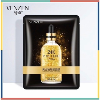 VENZEN 24K Masker Wajah Emas Gold Sheet Facial Mask BQ019