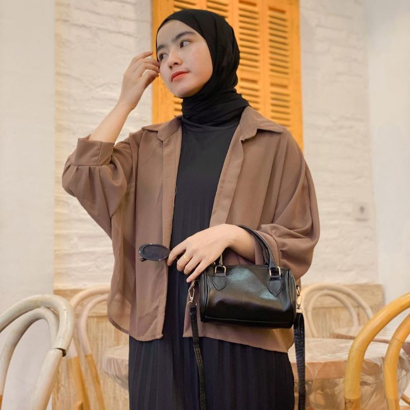 Felecia outer cardigan ceruty babydoll / Batwing outer ceruty / outer Ceruti murah / Yola outer card