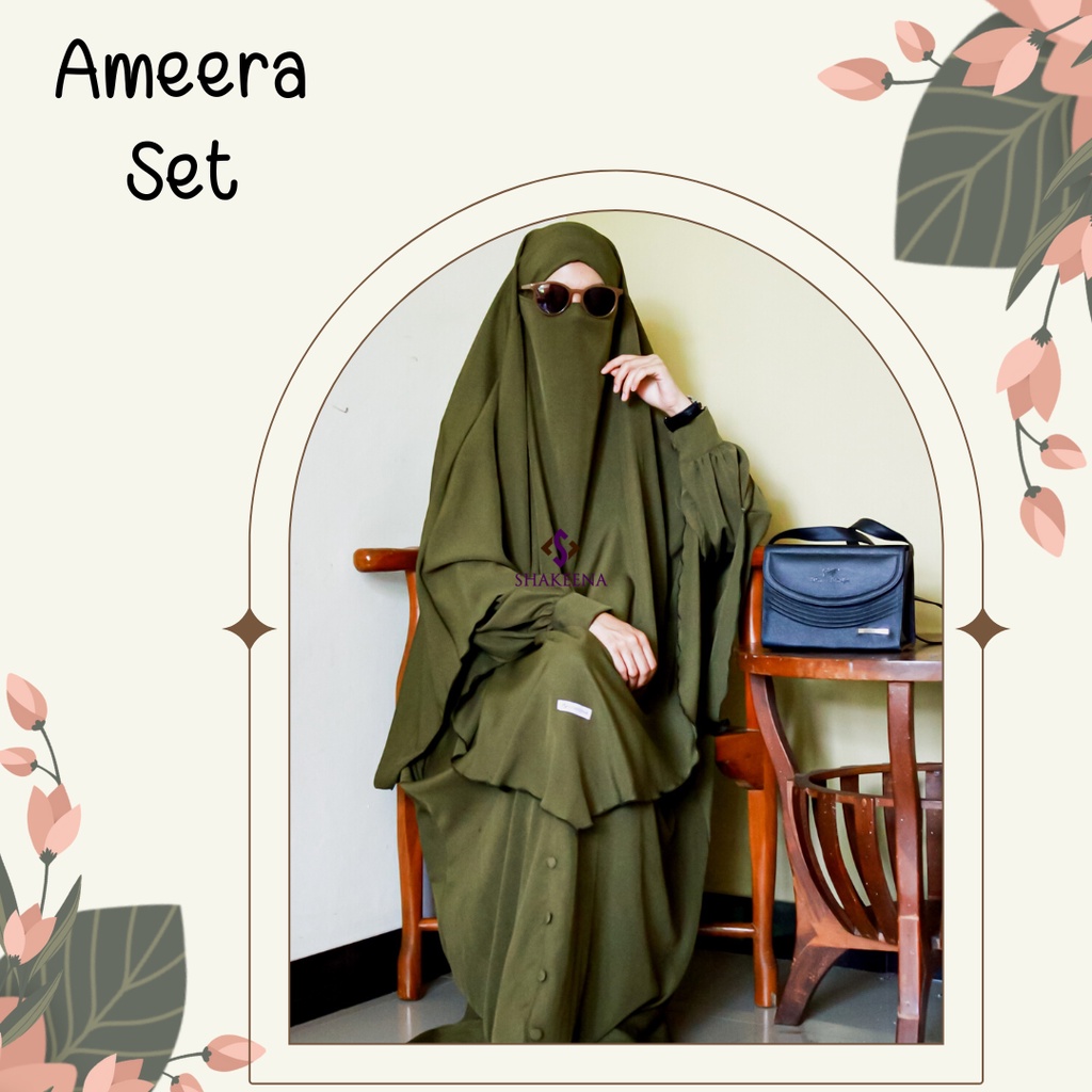 French Khimar set Abaya