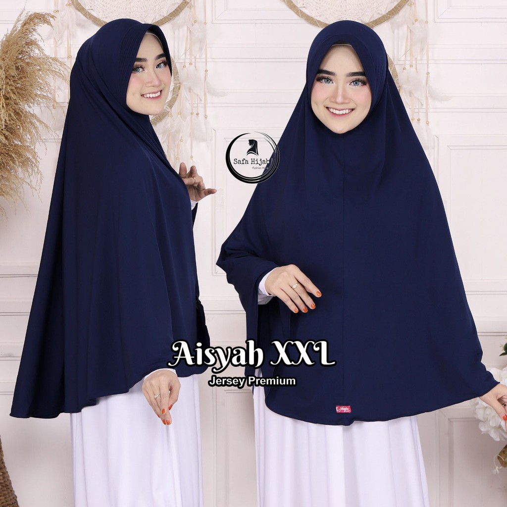 HIJAB BERGO  TERBARU JILBAB INSTAN AISYAH XXL KERUDUNG JUMBO JERSEY TERMURAH SAFA HIJAB